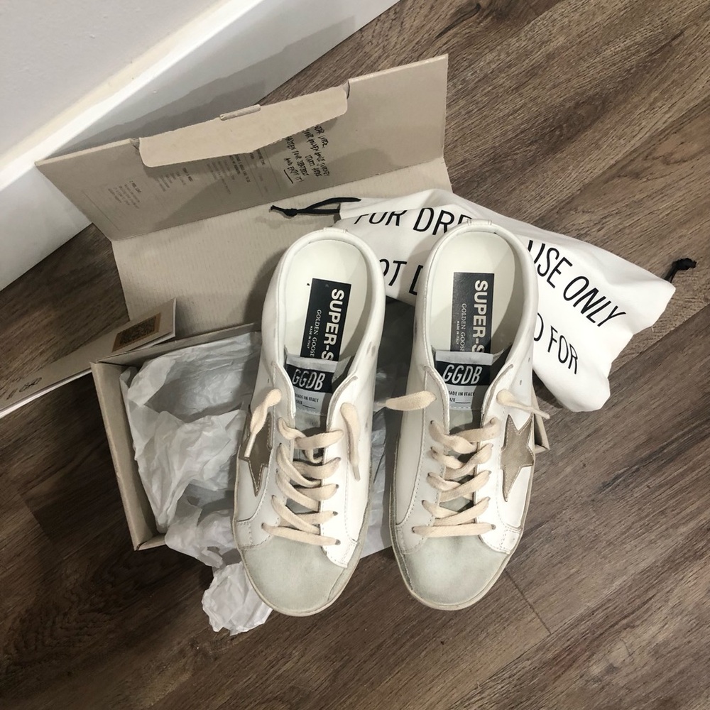 Golden Goose Sabot mule sneaker size 38 white
